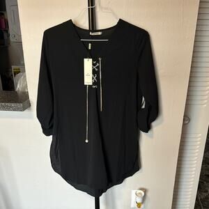 Elegant Black Women's Top